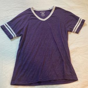 Purple v-neck tee